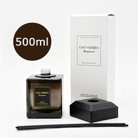 Diffuseur de parfum d'ambiance Shangri-La longue durée 500 ml grand format pour hôtel, avec bâtonnets en fibre de rotin, prix de gros pour la maison