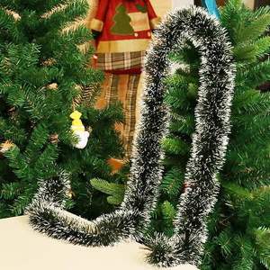 Decoración de Nochebuena, Accesorios para Árboles de Pino, Adornos Navideños Artificiales de Año Nuevo, Guirnalda de Oropel - Product Image 5