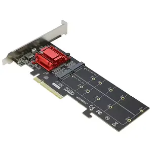 PCIe 3.1-8X zu 2M.2(M-Key) Erweiterungskarte X8 PCI Express zu Dualer M.2 PCIe SSD-Adapterkarte