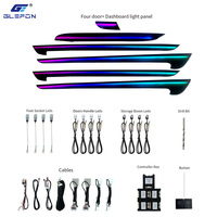 Pour Honda CRV 2017-2022, kit d'éclairage d'ambiance intérieur de voiture Glefon en gros, 64 couleurs, contrôle par application, 12V, Plug and Play, lampe d'ambiance