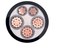 Câble d'alimentation industriel basse tension YUWAN 450V 4*35, conducteur en cuivre, isolation PVC, gaine PVC, utilisation en bâtiment, classe 90C