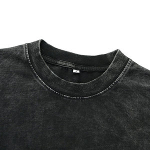 Vintage streetwear 300 gsm tshirt uomo shaka heavyweight oversize lavaggio acido serigrafia t shirt - Product Image 4