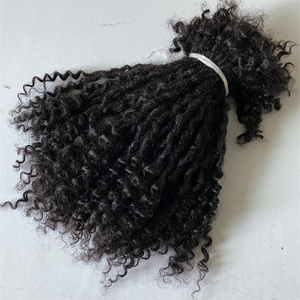 Cheveux Naturel Locks Naturels 100% mèches humaines vente en gros Belle <span class=keywords><strong>Curly</strong></span> Locs Extensions Dreadlocks flexibles - Product Image 5