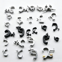 Pince de fixation professionnelle robuste en aluminium pour treillis de scène, 2 pouces, avec boulon M10, noire/argentée, accessoires de scène pour le déplacement