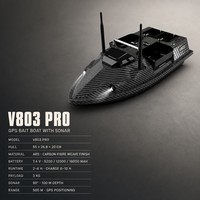 Bateau à appât GPS avec sonar V803 Pro, bateau télécommandé pour la pêche