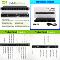 234XS 234XL Diviseur de fréquence audio stéréo/mono 2/3/4 voies avec contrôle de canal indépendant et réduction du bruit pour scène et KTV
