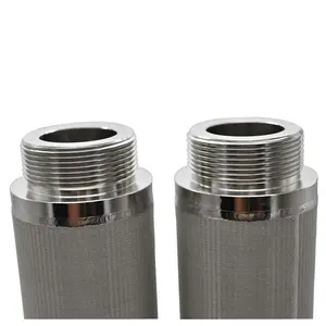 Saringan logam disinter Stainless steel, cartridge penyaring berlipat stainless steel baja anti karat