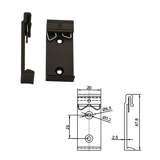 Universal DIN Rail Fixed Clamp Mount Clip Snap in Din Rail Mounting Brackets for 35mm Din Rail