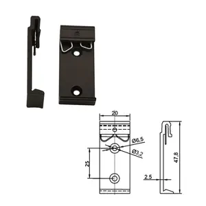 Universal DIN Rail Fixed Clamp Mount Clip Snap in Din Rail Mounting Brackets for 35mm Din Rail
