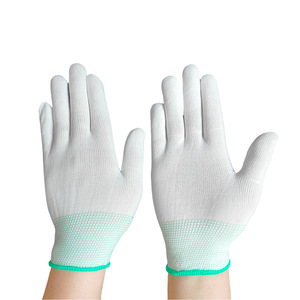 Guantes de trabajo de nailon de 13 agujas, longitud hasta la muñeca, transpirables, flexibles, para jardinería, logística, embalaje y protección - Product Image 1