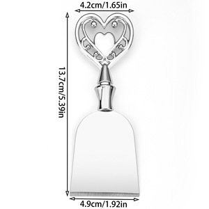 Ensemble de couteaux à fromage en forme de cœur, acier inoxydable, 4 pièces, couverts de cuisine, outils de service pour le beurre et les desserts - Product Image 4