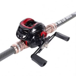 Moulinet de pêche baitcasting 18+1BB haute vitesse en plastique pour eau salée, lac, ruisseau et rivière avec système de freinage magnétique, résistance maximale de 10 kg - Product Image 1