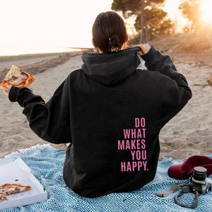 Cross-border XS-5XL Drop Shoulder Sleeve <strong>Women's</strong> Lined Anti-Wrinkle Letter <strong>Fleece</strong> 400g+ Printed Autumn/Winter Hoodie Sweater - Product Image 2