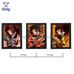 Ricky Breath Style Glow Art 3D Anime Affiche Produit En Plastique-Japonais <span class=keywords><strong>Demon</strong></span> <span class=keywords><strong>Slayer</strong></span> Inspiré UV Enduit pour 3D Affiche PET - Product Image 2