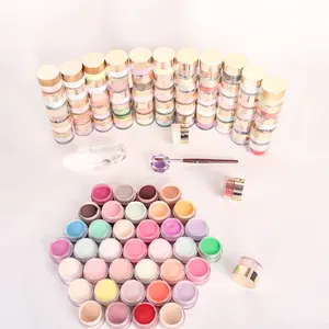 Eigenmarke OEM glitzerfarbiges Acrylpulver in Großgebinden günstiger Großhandelspreis Tauchpulver für Nagelkunst