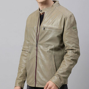 Chaqueta de cuero para hombre superventas, chaqueta de cuero transpirable a prueba de viento para hombre, chaqueta de cuero Premium - Product Image 2