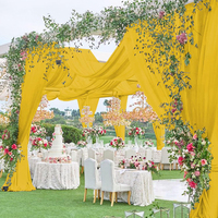 Lujosa Tela Morada de Chifón para Cortinas Tubulares, Decoración de Arcos de Boda, Tela Opaca para Fiestas, 100% Poliéster Ignífugo