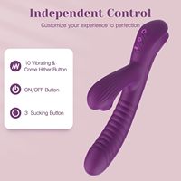 Bestseller Leistungsstarker Stoßvibrator für Erwachsene Frauen Paare Rabbit-Saugvibrator mit 3 Saugmodi und 10 Vibrationsstufen Sexspielzeug