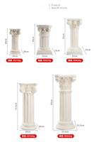 Piedestal Colonne Romaine Européenne Sculptée en Résine, Support de Fleurs, Piliers pour Allée de Mariage, Jardinière Décorative pour Jardin, Villa, Cour