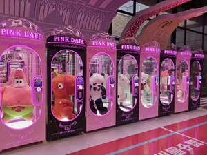 KAIMI macchina da interni con artiglio rosa a gettoni con taglio a gettoni con forbice grande giocattolo di peluche - Product Image 6