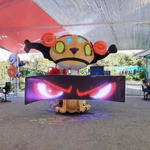 Thông minh app-kiểm soát <span class=keywords><strong>LED</strong></span> Đăng Board RGB xe tải quảng cáo hiển thị linh hoạt 2.5 mét 12V USB di chuyển kính chắn gió mắt cửa hàng bán lẻ - Product Image 5