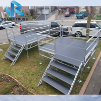 Rampe de scène en alliage d'aluminium 6061-T6, hauteur 1m, largeur 1,22m, pour plateforme de scène