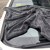 Serviette de Voiture en Microfibre Personnalisée 1200GSM et 1400GSM, Haut de Gamme, Serviette de Lavage de Voiture Sans Bordures, à Boucles Torsadées, pour Séchage