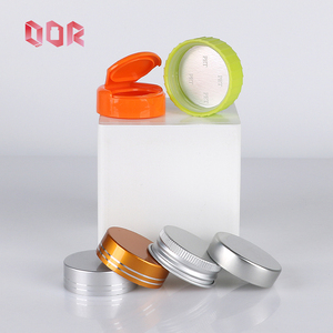 Rộng miệng Thuốc container Glossy Trắng/Đỏ nhiều màu sắc Pet lọ rỗng nhựa container với sáng bóng bạc Nắp - Product Image 2