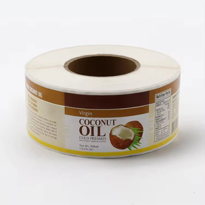 Étiquettes personnalisées pour huile de coco de qualité alimentaire avec informations nutritionnelles pour bocaux en verre, bouteilles en plastique et sachets - Product Image 2