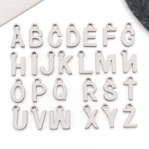 Alphabet-Buchstaben-Anhänger für Schmuckherstellung, 1mm, Edelstahl Gold Silber Anhänger, <span class=keywords><strong>104</strong></span> Stile - Product Image 2