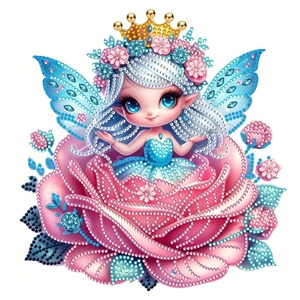 Xixi 30*30CM Kit de Peinture Diamant DIY Princesse Sirène Décoration Maison Personnalisée Forme Spéciale Perles Rondes Style Dessin Animé - Product Image 2