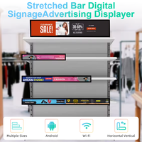 Pantalla LCD de Barra para Publicidad de 700nits, Android, WIFI, 12.1, 28.6, 37.1, 56.6 Pulgadas, Pantalla LCD Extensible
