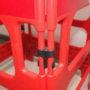 <span class=keywords><strong>Barricade</strong></span> de sécurité pliable pour le contrôle des foules Clôture modulaire temporaire réfléchissante en plastique amovible à quatre côtés - Product Image 5