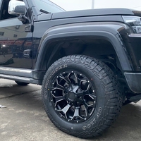 Rines de Aleación para Automóviles Todoterreno de 16 17 18 19 20 Pulgadas, 5x127 5x114.3 /150 6x139.7/130, Moldeados por Flujo, Negros, para Camionetas y SUV