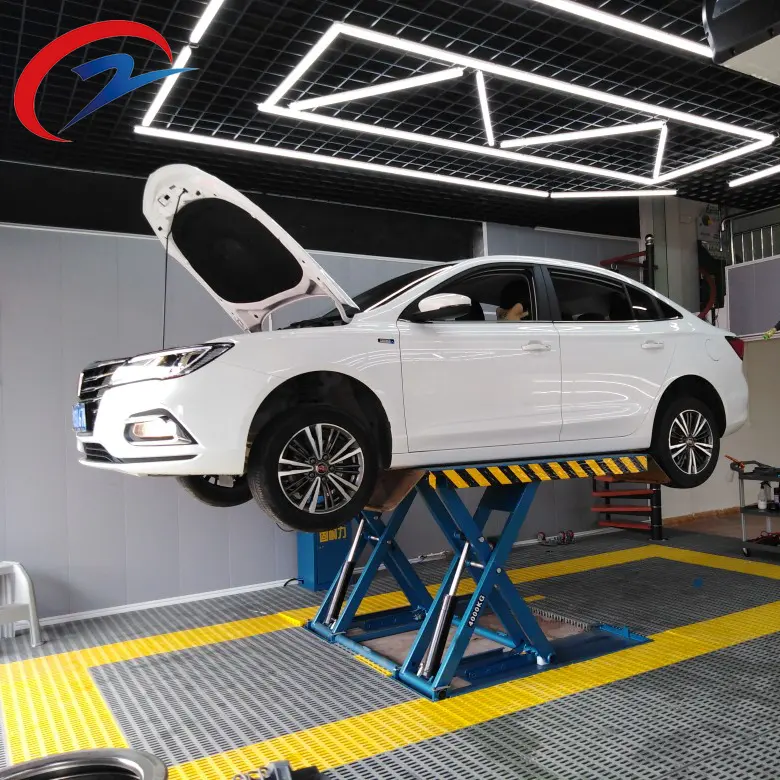 3T Capaciteit Ce Beweegbare High Rise Schaar Platform Auto Lift Voor Reparatie