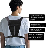 Sac de poitrine extérieur pour hommes, sac de poitrine EDC avec support de téléphone intégré, pochette de poitrine légère