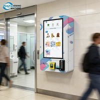 Distributeur automatique mural de petite taille pour collations, boissons, cigarettes, nicotine, avec lecteur de carte d'identité et certificat CE