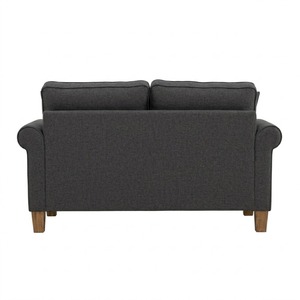 Elegant Grey Fabric IMPALA 2 Seater Sofa Comfortable Modern Loveseat with Sturdy Wood Base for Apartment and Office Lounge - Product Image 3