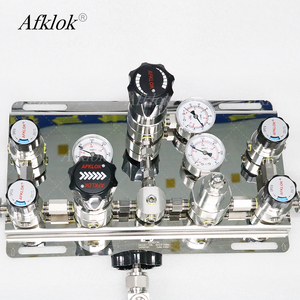 Laboratuvarlar için çift taraflı yarı otomatik yüksek basınç regülatörü azot helyum gazı kaynağı değiştirme manifoldları kontrol paneli - Product Image 1
