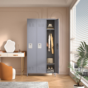 Customizable Assembled 3/4 Door Steel Storage Cabinets Shelves Key <b>Lock</b> Eco-Friendly Durable Rust Resistant Schools Gym Metal - Product Image 1