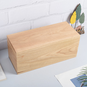 Boîte à vin en bois rectangulaire 10x10x30cm Couleur bois naturel Emballage pour boissons Boîte cadeau personnalisable - Product Image 1