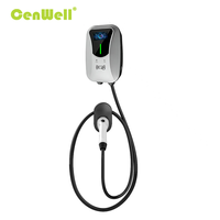 Borne de recharge murale pour véhicules électriques OEM 7-22 kW AC Ocpp avec prise NASC ou GB/T ou Type 1 ou Type 2, stations de recharge au sol