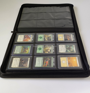 Carpeta de Cartas <span class=keywords><strong>Rhett</strong></span> Modelo 040 de Alta Calidad, Portátil, con 9 Bolsillos, para Juegos de Mesa, de Cuero PU, para Colección de Tarjetas - Product Image 6