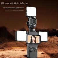 Lampu LED M3 Laris Manis, Temperatur Warna Dapat Diatur 2500-9000K, Lampu Video Fotografi Isi Ulang untuk Kamera Mini Pocket 3