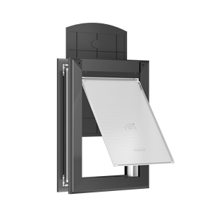 Grande <span class=keywords><strong>porte</strong></span> rectangulaire <span class=keywords><strong>pour</strong></span> chien, panneau de verrouillage à double coulissement en aluminium robuste et économe en énergie, installation facile, volets magnétiques modernes - Product Image 1