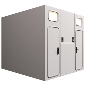 WE Smart Panel de madera Cerradura de puerta Cápsula Cama para dormir Diseño moderno Material ignífugo para la escuela Hotel Albergue juvenil Uso en <span class=keywords><strong>el</strong></span> hogar - Product Image 3