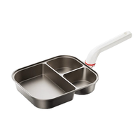 Poêle à frire trois-en-un en aluminium contenant du titane, écologique, durable, pour la cuisine à domicile, poêle à frire pour les œufs