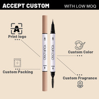 Marqueur à sourcils double embout personnalisé avec brosse, formule waterproof pour des sourcils naturels et longue durée, vente en gros