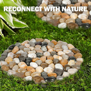 Pierre naturelle de luxe rectangulaire polie, galets colorés et carreaux ronds brillants imperméables pour décorations de <span class=keywords><strong>jardin</strong></span> intérieures et extérieures - Product Image 6