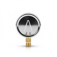 Manomètre à tube Bourdon Gemstar GM01SL-R en acier inoxydable, rempli de liquide, avec une plage de -30 psi à 6000 psi